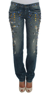 Dolce & Gabbana Crystal Embellished GIRLY Slim Fit Jeans -   -  Dolce & Gabbana.